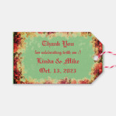 Danke - Rose - Gefallen Geschenkanhänger (Vorderseite (Horizontal))