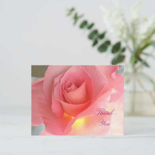 Danke Rose Postkarte (Stehend Vorderseite)