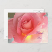 Danke Rose Postkarte (Vorne/Hinten)