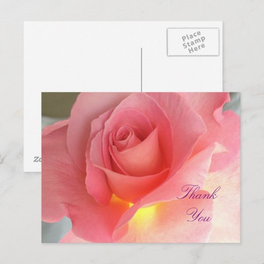 Danke Rose Postkarte (Vorne/Hinten)