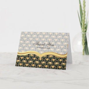 Danke Rosen auf antikem Gold