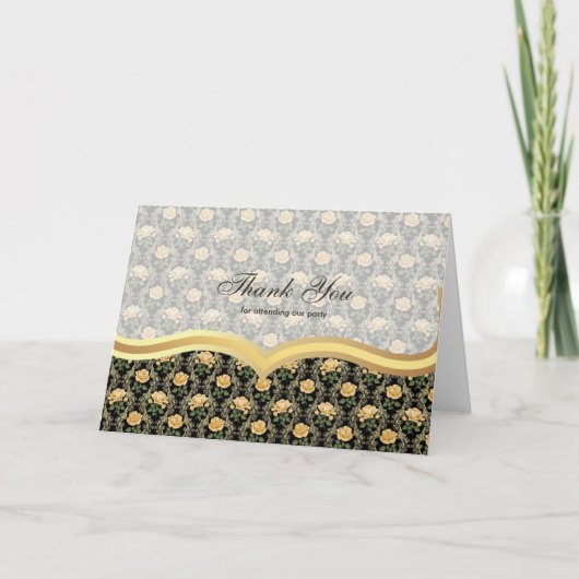 Danke Rosen auf antikem Gold (Vorderseite)