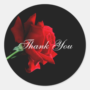 Danke Rosen-Aufkleber Runder Aufkleber