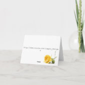 Danke Rosenhochzeits-Anmerkungskarte (Rückseite)