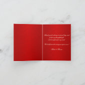 "Danke" rote Creme Hochzeitsvorlage Dankeskarte (Innenseite)