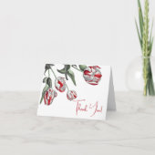 Danke | Rote und weiße Tulpen (Vorderseite)