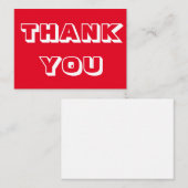 Danke, rote weiße Karte (Vorne/Hinten)