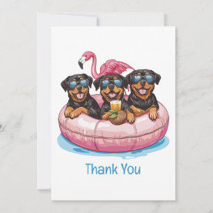 Danke Rottweiler Dogs Flamingo Pool Tube