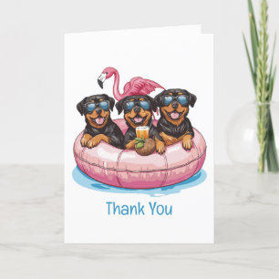 Danke Rottweiler Dogs Flamingo Pool Tube