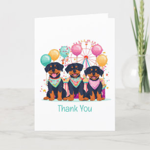 Danke Rottweiler Hunde bei einem Karneval