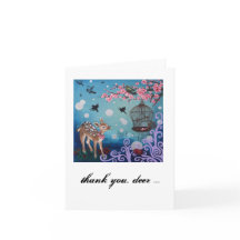 Danke, Rotwild. Karte, weiße Umschläge