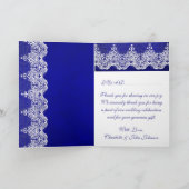 Danke Royal Cobalt Blue White Lace (Innenseite)