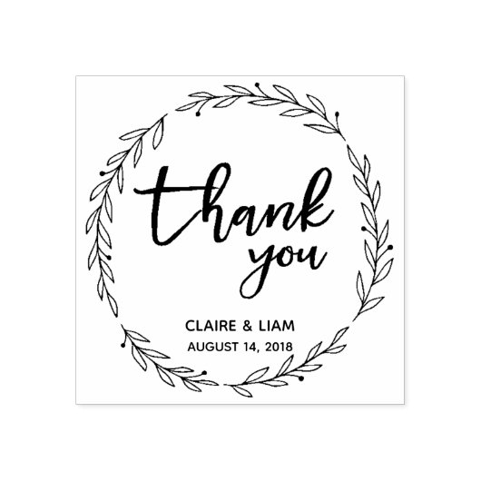 Danke, Rubber Briefmarke Gummistempel (Prägung)