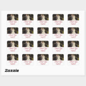 Danke Ruby Script Hochzeitsjubiläum Foto Quadratischer Aufkleber (Blatt)