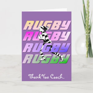 Danke Rugby-Trainergrußkarte