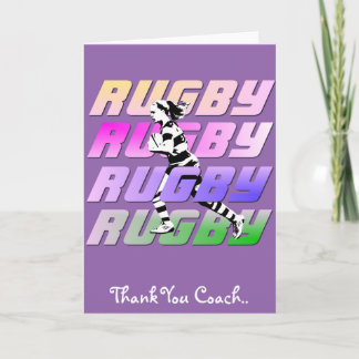 Danke Rugby-Trainergrußkarte
