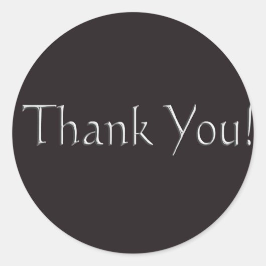 Danke Runder Aufkleber (Vorderseite)
