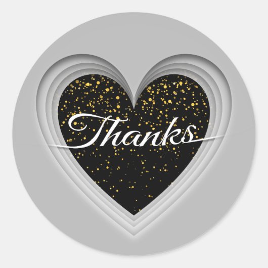 Danke Runder Aufkleber (Vorderseite)