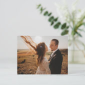 Danke Rustic Floral Kuh Skull Boho Chic Foto Postkarte (Stehend Vorderseite)