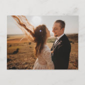 Danke Rustic Floral Kuh Skull Boho Chic Foto Postkarte (Vorderseite)