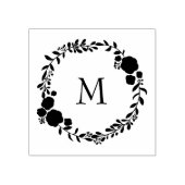 Danke Rustic Monogram Wreath Custom Initial Gummistempel (Prägung)