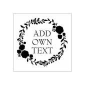 Danke Rustic Monogram Wreath Custom Wedding Gummistempel (Prägung)