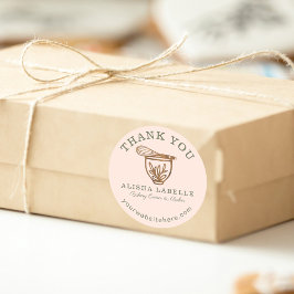 Danke Rustic Woodgrain Bäckerei Stand Mixer Clas Runder Aufkleber