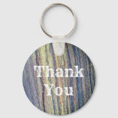 Danke Rustic Woodgrain Brown Wertschätzung Schlüsselanhänger (Vorderseite)