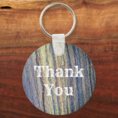 Danke Rustic Woodgrain Brown Wertschätzung Schlüsselanhänger (Vorderseite)