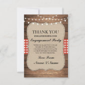 Danke rustikale Karten-hölzerne rote (Vorderseite)