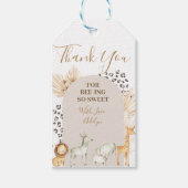 Danke Safari Animals Boho Baby Dusche Gefallen Geschenkanhänger (Vorderseite)