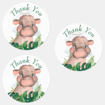 Danke Safari hippo Labels
