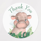 Danke Safari hippo Labels Etiketten (Design 2)