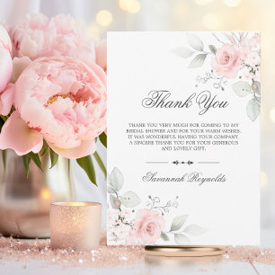 DANKE SAGEN BRIDAL SHOWER ROSA BLUMENROSE