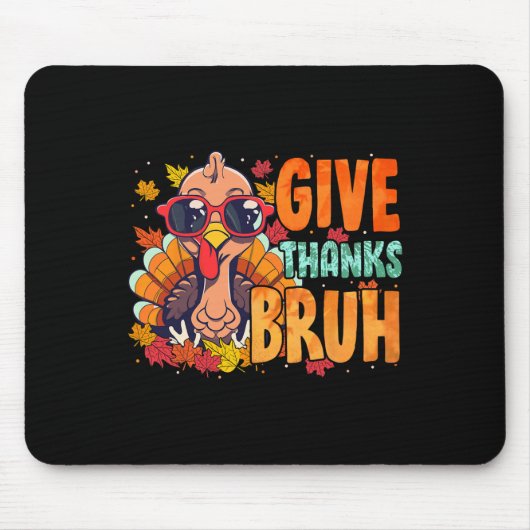 Danke sagen Bruder Erntedankfest Dankbar Truthahn Mousepad (Vorne)