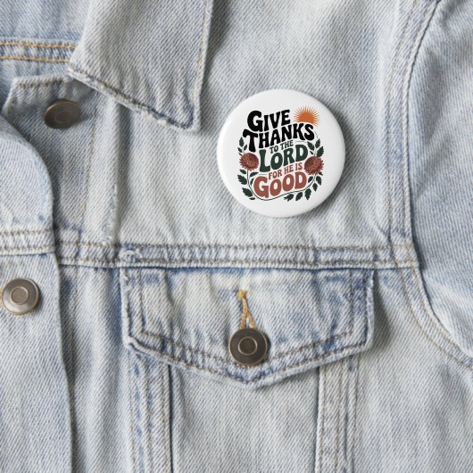 Danke sagen - Christlich Button (Beispiel)