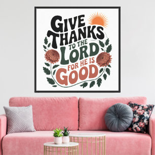 Danke sagen - Christlich Leinwanddruck