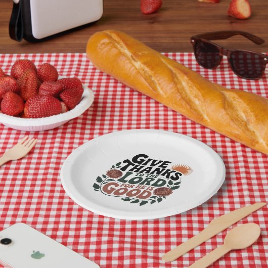 Danke sagen - Christlich Pappteller (Picknick)
