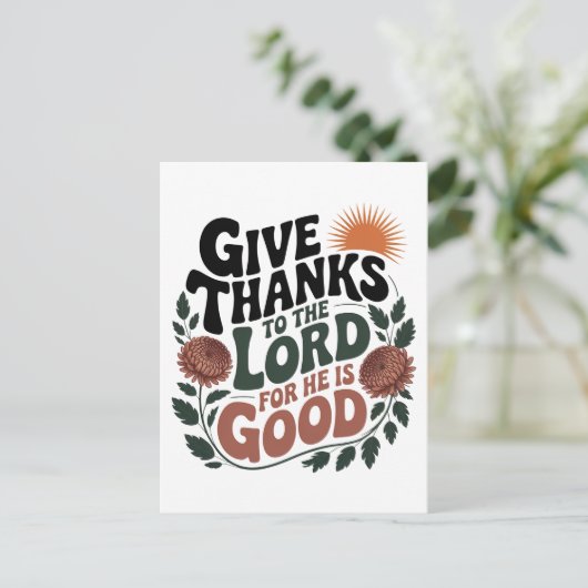 Danke sagen - Christlich Postkarte (Stehend Vorderseite)