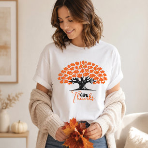Danke sagen Herbst-Eiche Thanksgiving T-Shirt