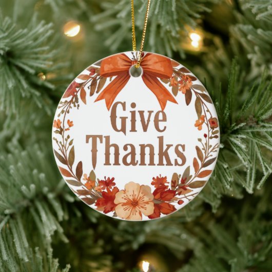Danke sagen keramik ornament (Baum)