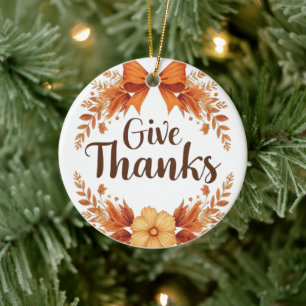 Danke sagen keramik ornament