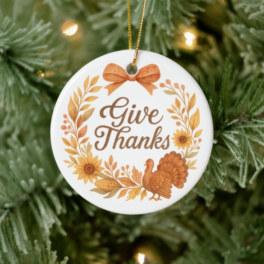Danke sagen keramik ornament (Baum)