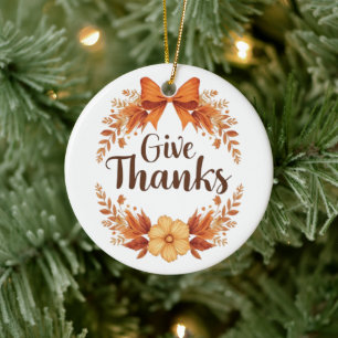 Danke sagen keramik ornament