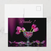 Danke sagen mit Tulpen Postkarte (Vorne/Hinten)