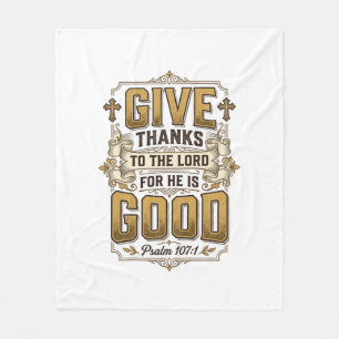 Danke sagen Psalm 107 Vintage Christliches Shirt Fleecedecke