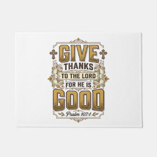 Danke sagen Psalm 107 Vintage Christliches Shirt Fußmatte