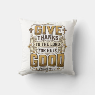 Danke sagen Psalm 107 Vintage Christliches T-Shirt Kissen