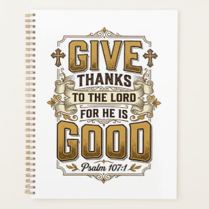Danke sagen Psalm 107 Vintage Christliches T-Shirt Planer