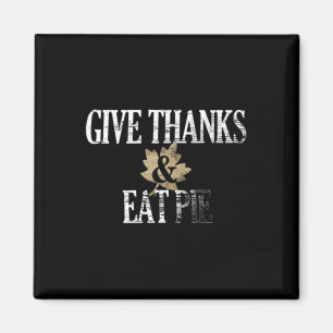 Danke sagen und Kuchen essen Erntedankfest Herbst Magnet
